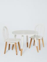 John Lewis Kids Spindle Table and Chairs Set White