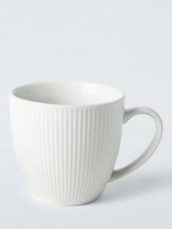 John Lewis Radial Porcelain Mug, Set of 4, 400ml, White - view 2, White