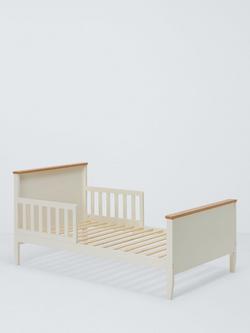 John Lewis Kids' Avery Toddler Bed, Cream/ Natural, 