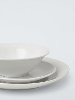 John Lewis Eat Porcelain Dinnerware Set, 12 Piece, White - view 2, White