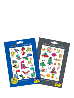 Rachel Ellen Dinosuar and Space Tattoo Set, Multi