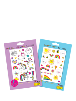 Rachel Ellen Unicorn and Sun Tattoo Set, Multi