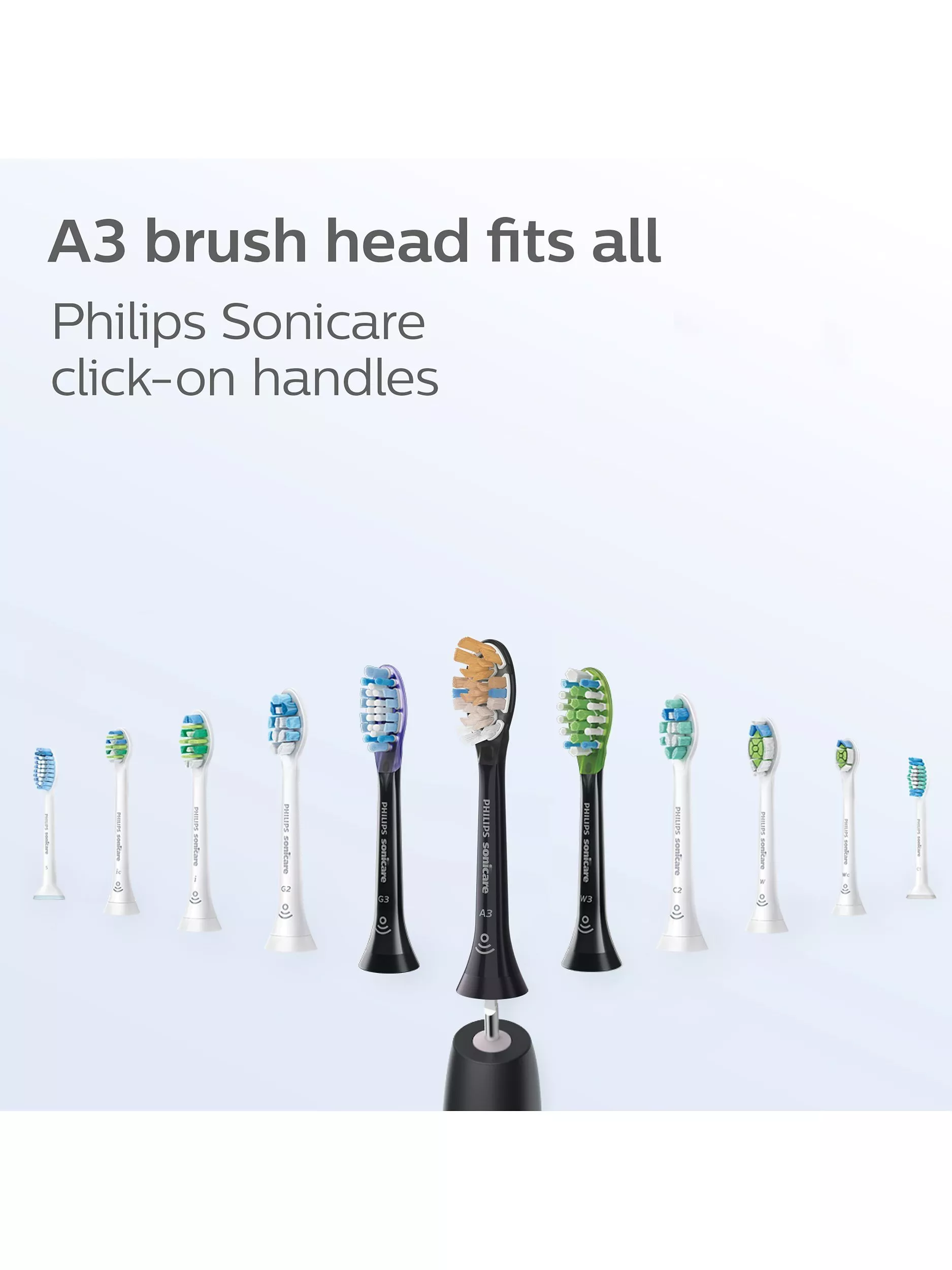 thumbnail image 2 of Philips Sonicare A3 Premium All-in-One Replacement Toothbrush Heads – 4 Pack 2 of 6