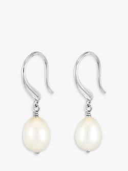 Dower & Hall Baroque Baroque Pearl Drop Earrings, Silver