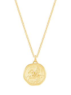 Dower & Hall Men's Pegasus Talisman Pendant Necklace, Gold