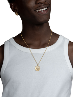 Dower & Hall Men's Pegasus Talisman Pendant Necklace - view 2, Gold