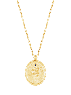 Dower & Hall Men's Snake Talisman Pendant Necklace, Gold