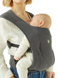 Gaia Baby Soft Newborn+ Organic Cotton Baby Carrier, Graphite