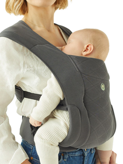 Gaia Baby Soft Newborn+ Organic Cotton Baby Carrier, Graphite, Graphite