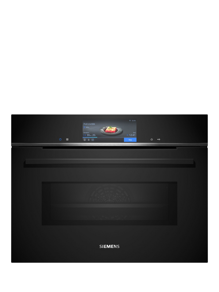 Siemens iQ700 CM778GNB1B Built In Electric Single Oven, Black, Black