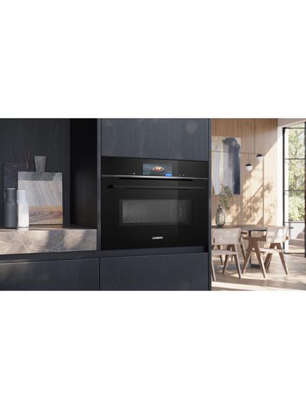 Siemens iQ700 CS736G1B1 Built-in Compact Oven, Black - view 2, Black