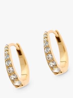 Melissa Odabash Graduated Crystal Huggie Hoop Earrings, Gold, Gold