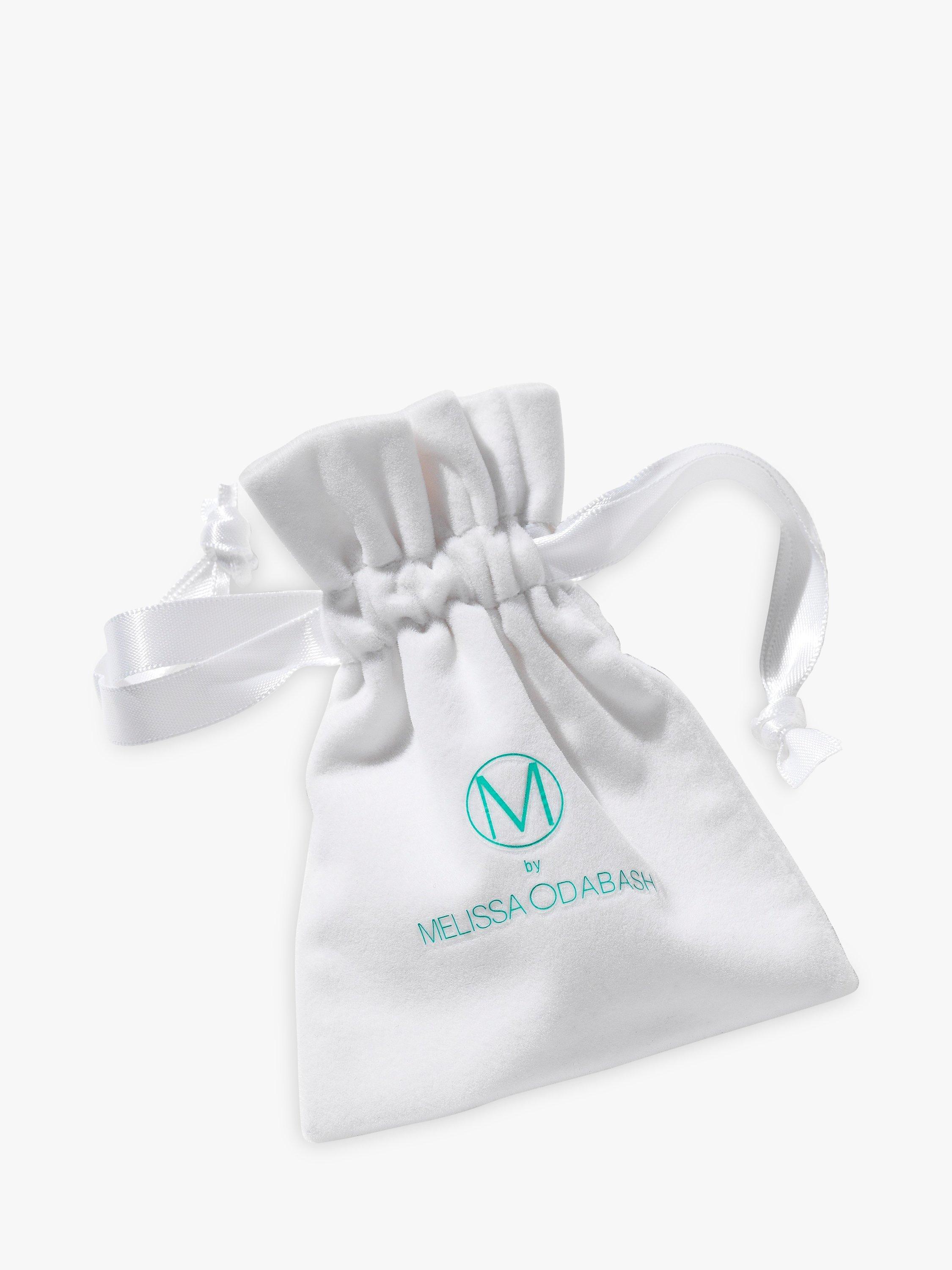 Product image 2 of 3, which shows Melissa Odabash Teardrop Crystal Huggie Hoop Earrings, Gold