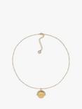 Melissa Odabash Gold Plated Love Spinning Disc Necklace, Gold