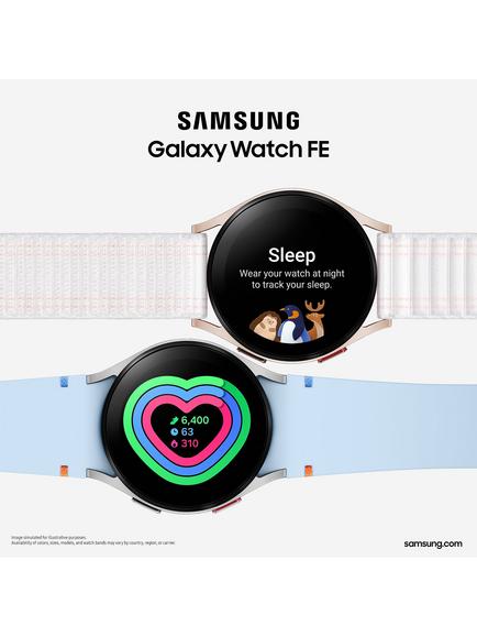 Samsung Galaxy Watch FE, Bluetooth, 40mm, Aluminium with Silicone Strap - view 2, Silver