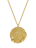Alex Monroe Wild Swimming Medallion Pendant Necklace, Gold