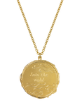 Alex Monroe Wild Swimming Medallion Pendant Necklace, Gold