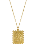 Alex Monroe Floral Stamp Necklace, Gold