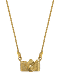 Alex Monroe In-line Vintage Camera Pendant Necklace, Gold