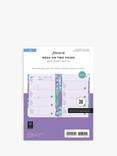 Filofax A5 Floral Week on Two Pages Personal Organiser Insert 2025
