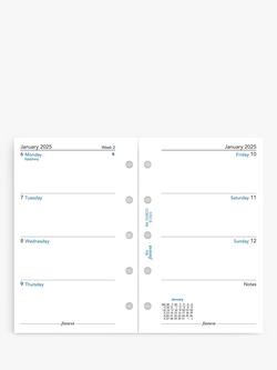 Filofax Mini Week on Two Pages 2025 Personal Organiser Insert - view 2, Multi