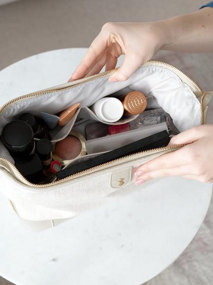 Stackers Doctor Style Wash Bag - view 2, Linen