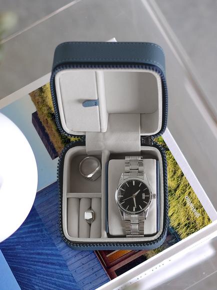 Stackers Watch & Jewellery Box - view 2, Blue