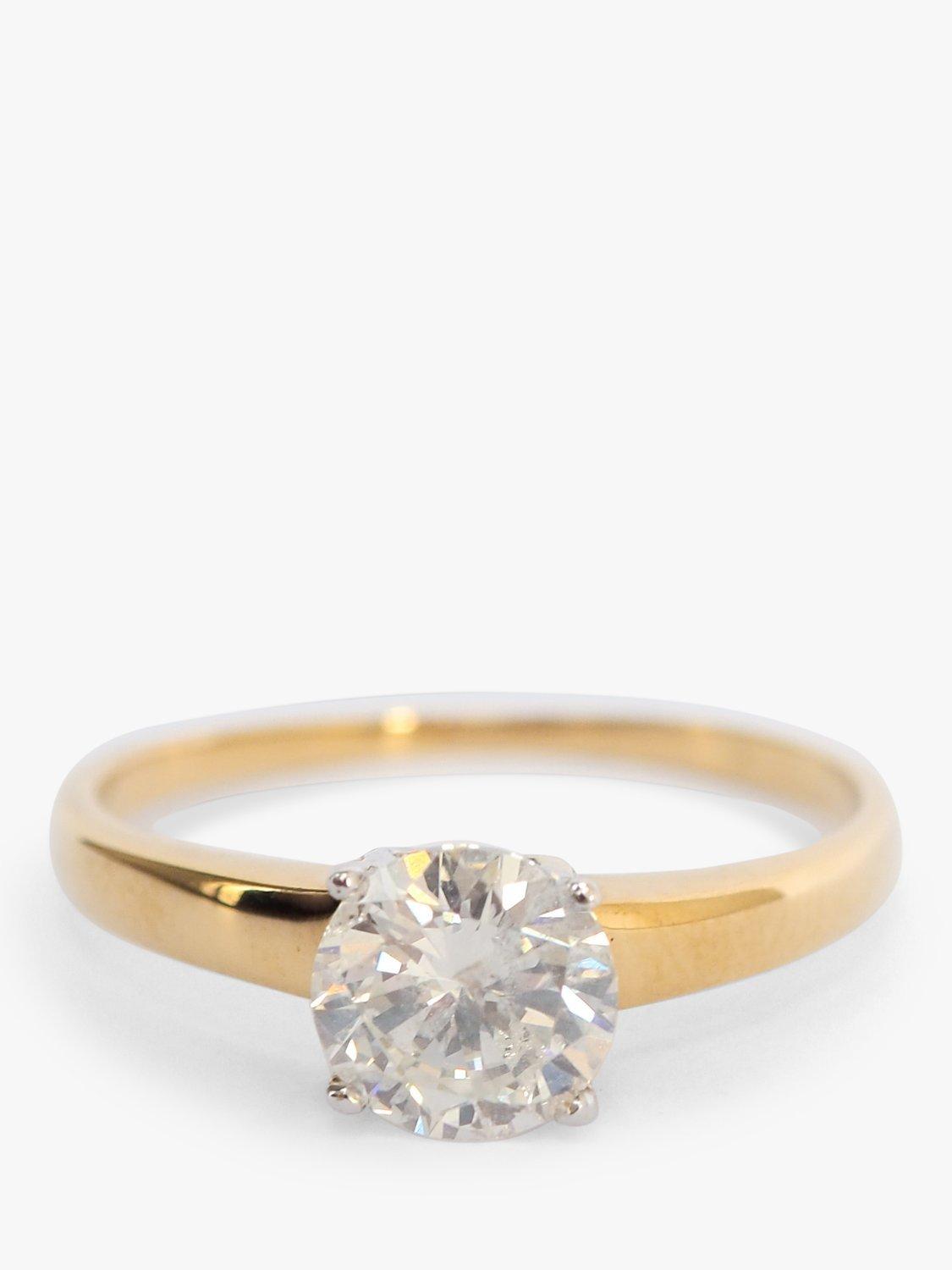 L & T Heirlooms Pre-Loved 18ct Yellow Gold Solitaire Diamond Engagement Ring