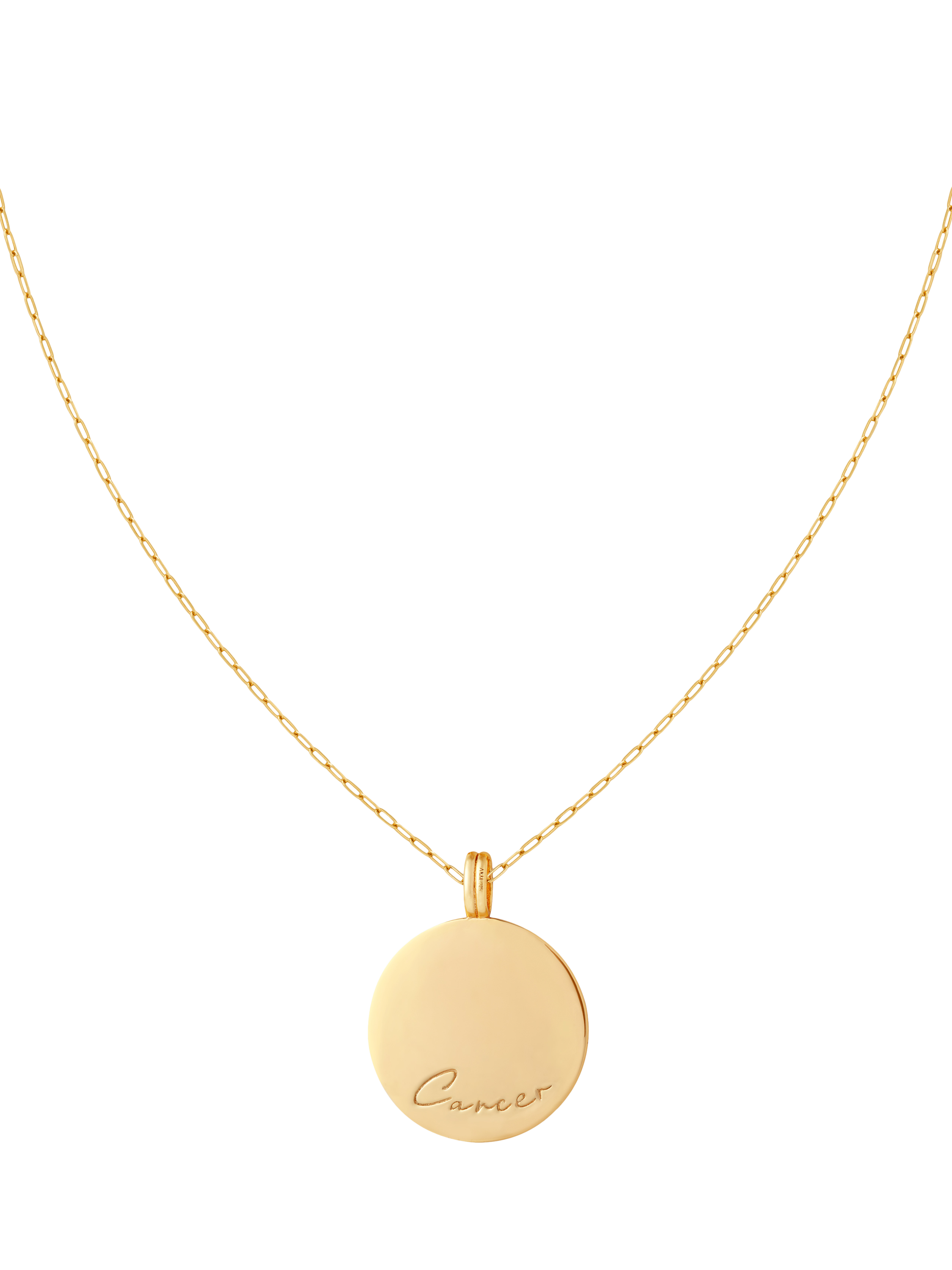 Product image 2 of 4, which shows Astrid & Miyu Bold Zodiac Pendant Necklace, Gold, Cancer