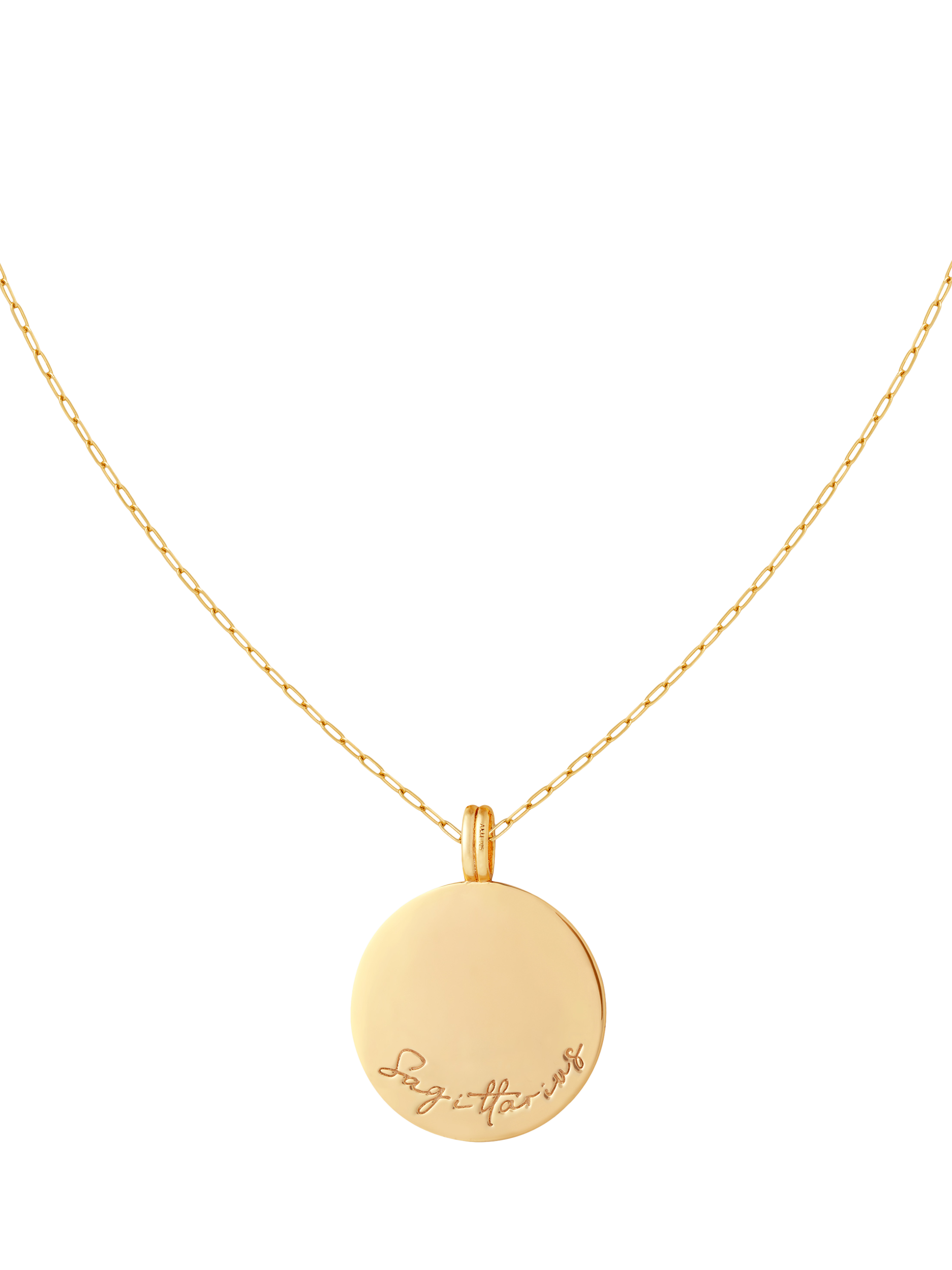 Product image 2 of 4, which shows Astrid & Miyu Bold Zodiac Pendant Necklace, Gold, Sagittarius