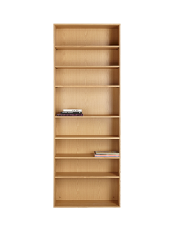 John Lewis Abacus 7 Shelf Bookcase, FSC-Certified - view 2, Oak