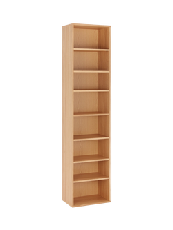 John Lewis Abacus Narrow 7 Shelf Bookcase, FSC-Certified, (Oak Veneer), Oak