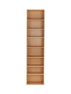 John Lewis Abacus Narrow 7 Shelf Bookcase, FSC-Certified, (Oak Veneer) - view 2, Oak