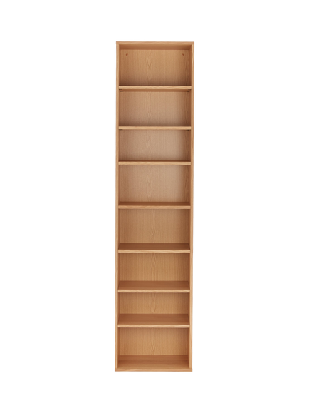 John Lewis Abacus Narrow 7 Shelf Bookcase, FSC-Certified, (Oak Veneer) - view 2, Oak