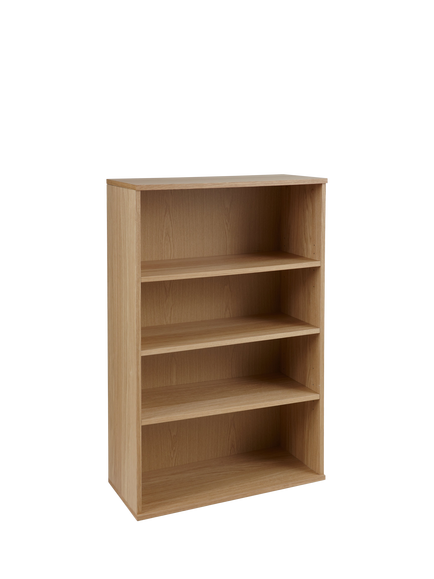John Lewis Abacus 3 Shelf Bookcase, FSC-Certified, (Oak Veneer), Oak