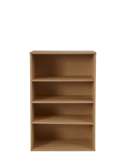 John Lewis Abacus 3 Shelf Bookcase, FSC-Certified, (Oak Veneer) - view 2, Oak