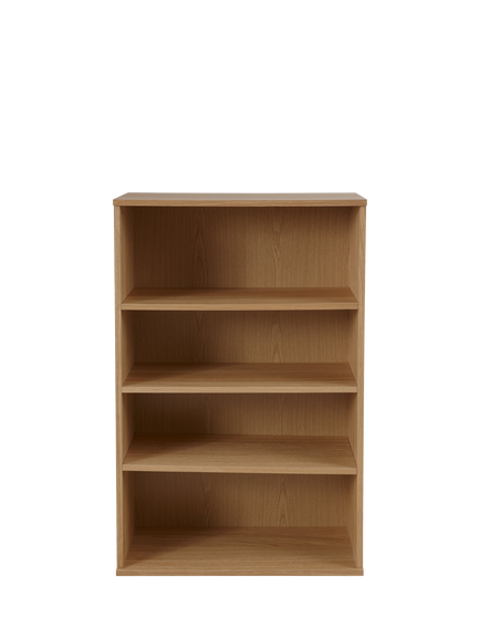John Lewis Abacus 3 Shelf Bookcase, FSC-Certified, (Oak Veneer) - view 2, Oak