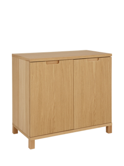 John Lewis Abacus Wide Storage Cupboard, FSC-Certified, (Oak Veneer), 