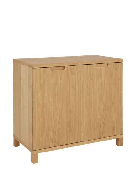 John Lewis Abacus Wide Storage Cupboard, FSC-Certified, (Oak Veneer), 