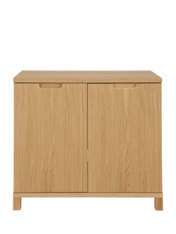 John Lewis Abacus Wide Storage Cupboard, FSC-Certified, (Oak Veneer) - view 2, 