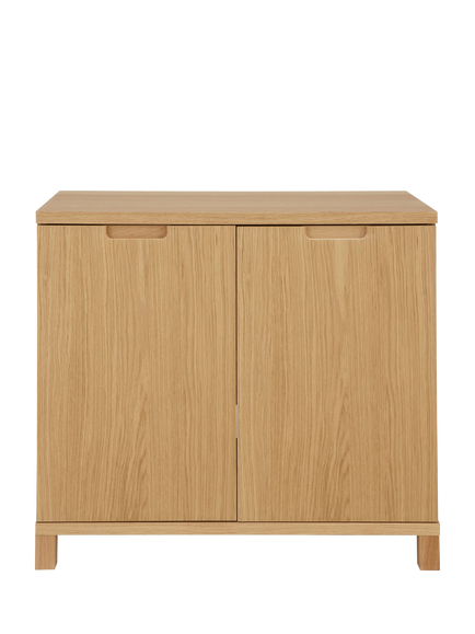 John Lewis Abacus Wide Storage Cupboard, FSC-Certified, (Oak Veneer) - view 2, 