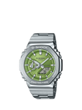 Casio Men's G-SHOCK Date Bracelet Strap Watch, Silver/Green