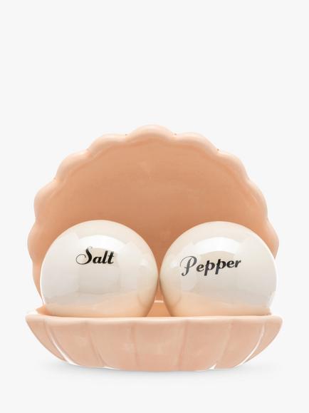 Yvonne Ellen Shell Salt & Pepper Shaker Set, Pink/Multi, Pink/Multi