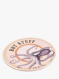 Yvonne Ellen Octopus Cork-Backed Stoneware Trivet, Pink