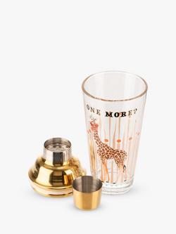 Yvonne Ellen Giraffe Cocktail Shaker, 385ml, Clear/Gold - view 2, Clear/Gold