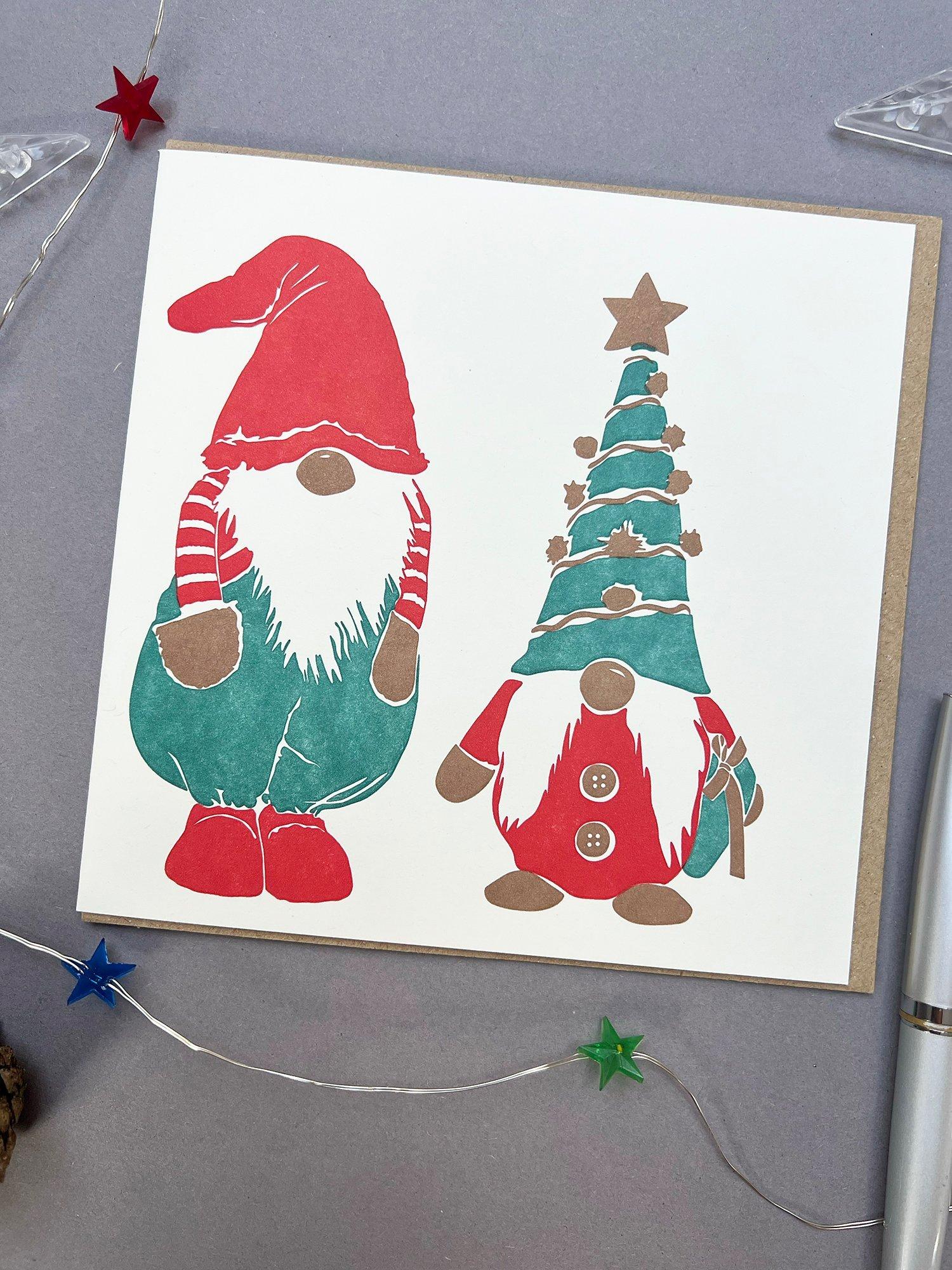 Penguin Ink Party Gonks Christmas Card