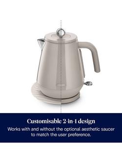 De'Longhi KBY3001 Electric Kettle, 1.7L - view 2, Beige