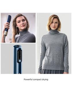 BaByliss Air Wand Hair Dryer, Straightener and Styler All-in-One, Navy/Gold - view 2, Navygold