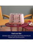 De'Longhi Eclettica 4 Slice Toaster, Pink