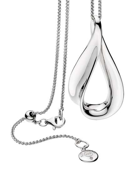 Kit Heath Serenity Grande Slider Necklace, Silver - view 2, Silver
